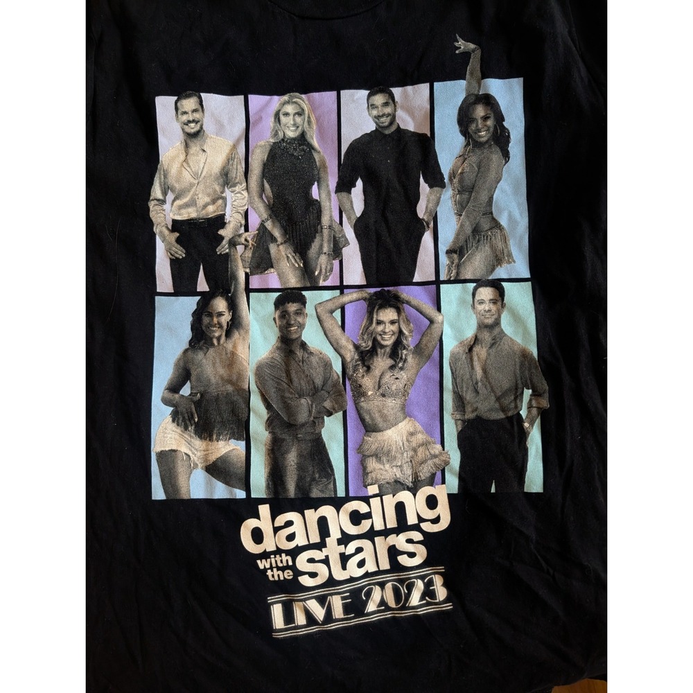 Dancing with the Stars Live 2023 Tour T-Shirt Black Bella Canvas Large DWTS Tee